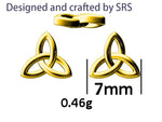 Sterling Silver Small Trinity Knot Stud Earrings, Celtic Irish Trinity Infinity Jewellery