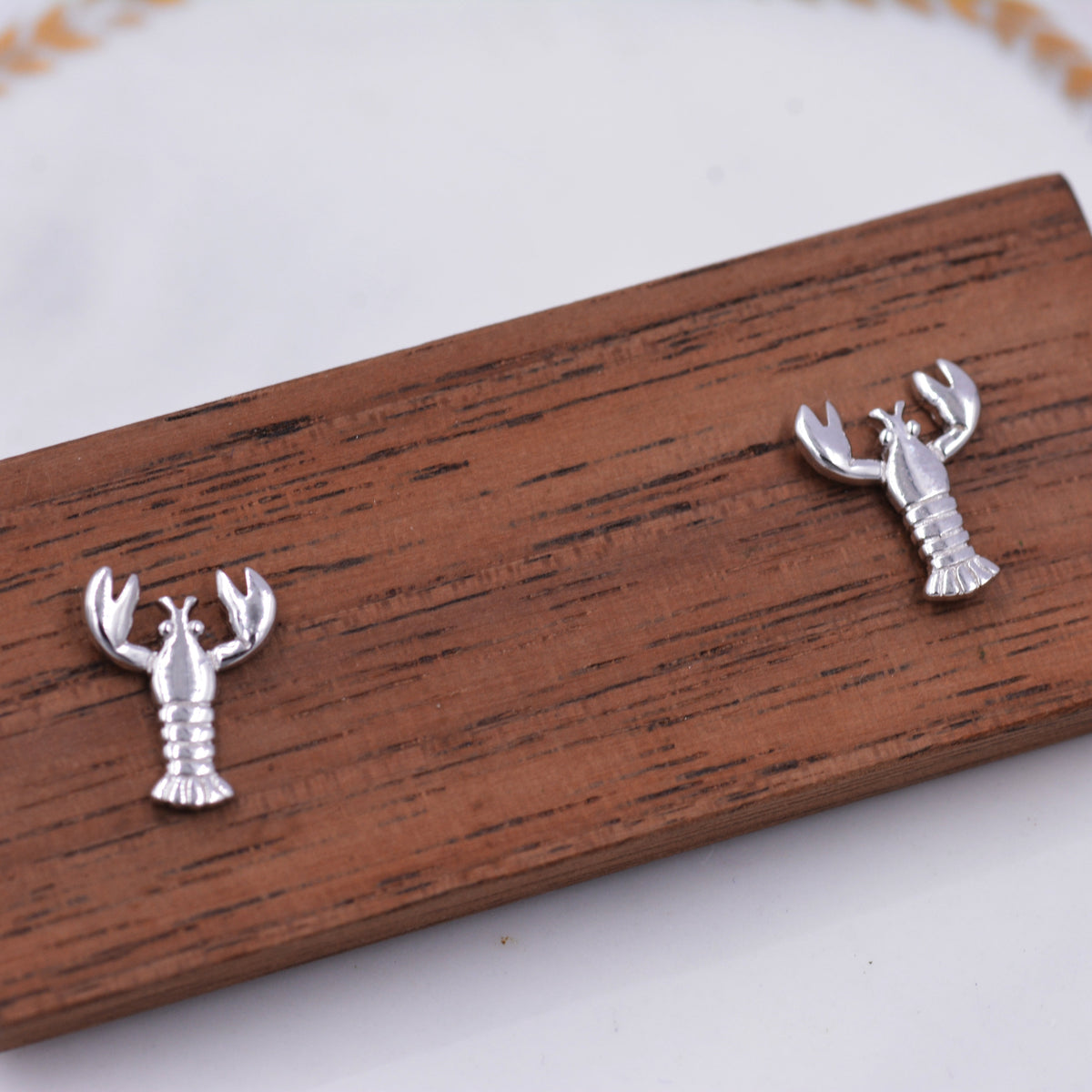 Sterling Silver Lobster Stud Earrings, Ocean Creature Earrings, Cute and Quirky