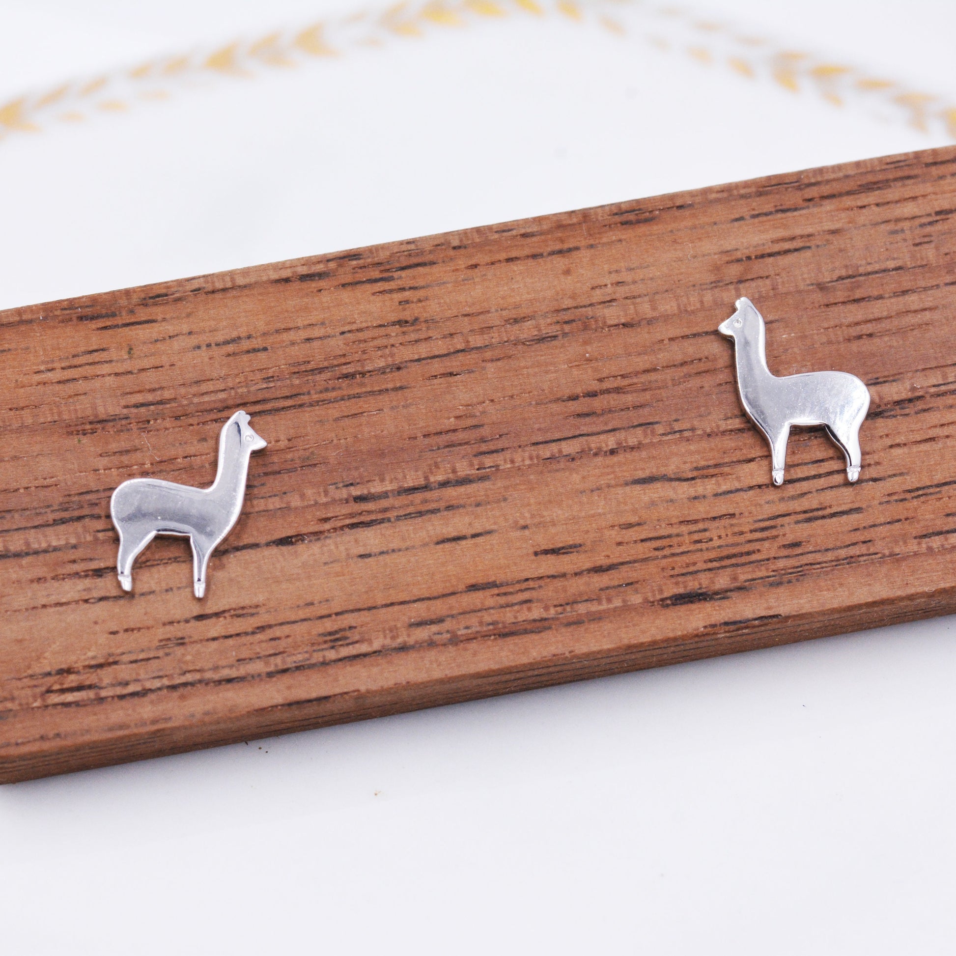 Sterling Silver Alpaca Llama Sheep Stud Earrings, Animal Earrings, Cute and Quirky Q20