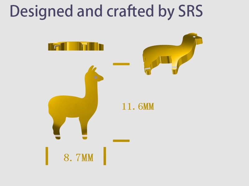 Sterling Silver Alpaca Llama Sheep Stud Earrings, Animal Earrings, Cute and Quirky Q20