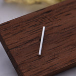 Sterling Silver Skinny Bar Stud Earrings in Sterling Silver, Delicate Geometric Earrings