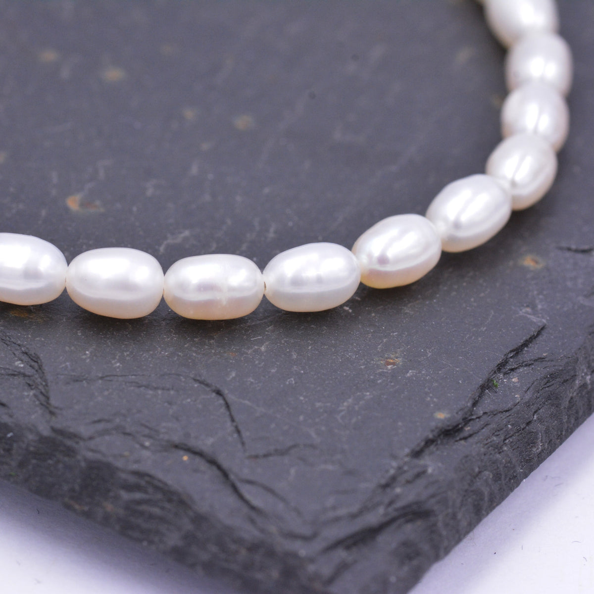 7mm Baroque Pearl Beaded Bracelet with Pearl Drop Clasp