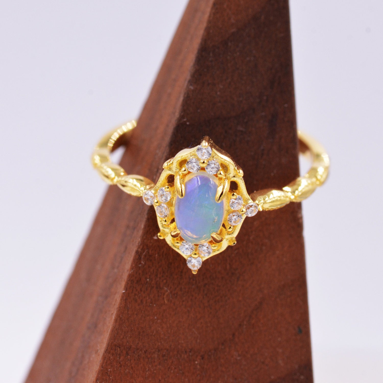 Vintage Opal Halo Ring