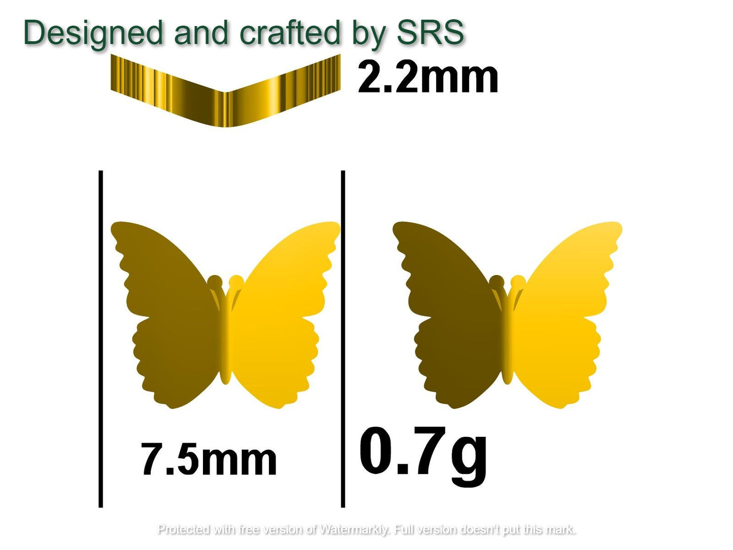 Tiny Butterfly Stud Earrings in Sterling Silver, Cute Dainty Minimal Jewellery