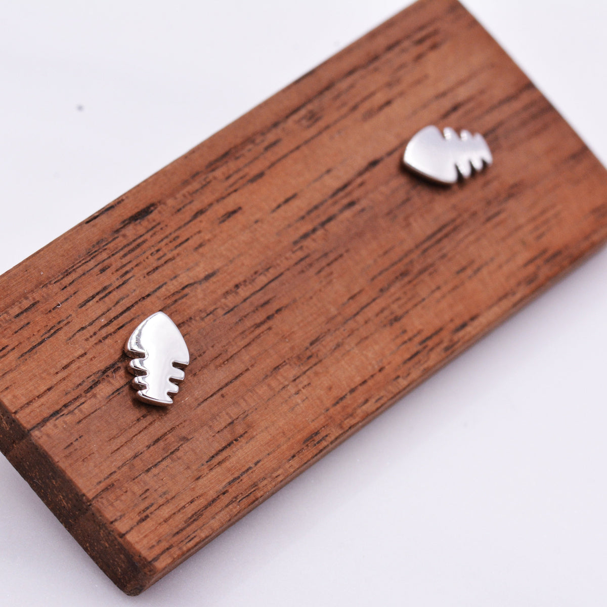 Fish Bone Stud Earrings