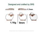 The Valais Blacknose Sheep Stud earrings in Sterling Silver, Fluffy Black Face Sheep Earrings, Nature Inspired, Pet Lover
