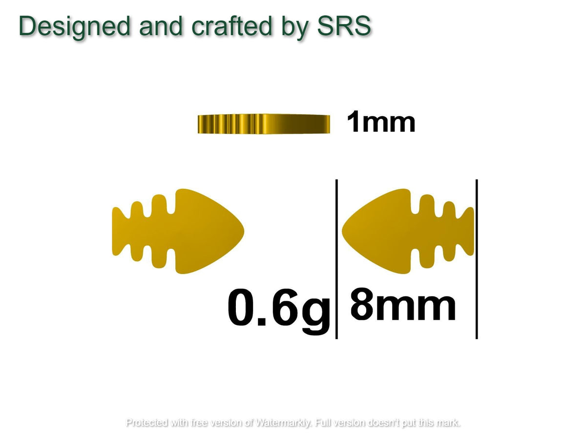 Fish Bone Stud Earrings