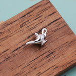 Aladdin's Magic Lamp Stud Earrings in Sterling Silver, Cute Genie Stud, Fairy tale Inspired Design