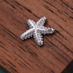 Oxidised Sterling Silver Star Fish Stud Earrings, Cute Sea Star Stud, Starfish Earrings, Nature Inspired Fish Earrings, Starfish Earrings