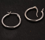 Pair of Plain Huggie Hoop Earrings in Sterling Silver with Detachable Baroque Pearl Charms, Two Sizes Available, Simple Hoop Earrings