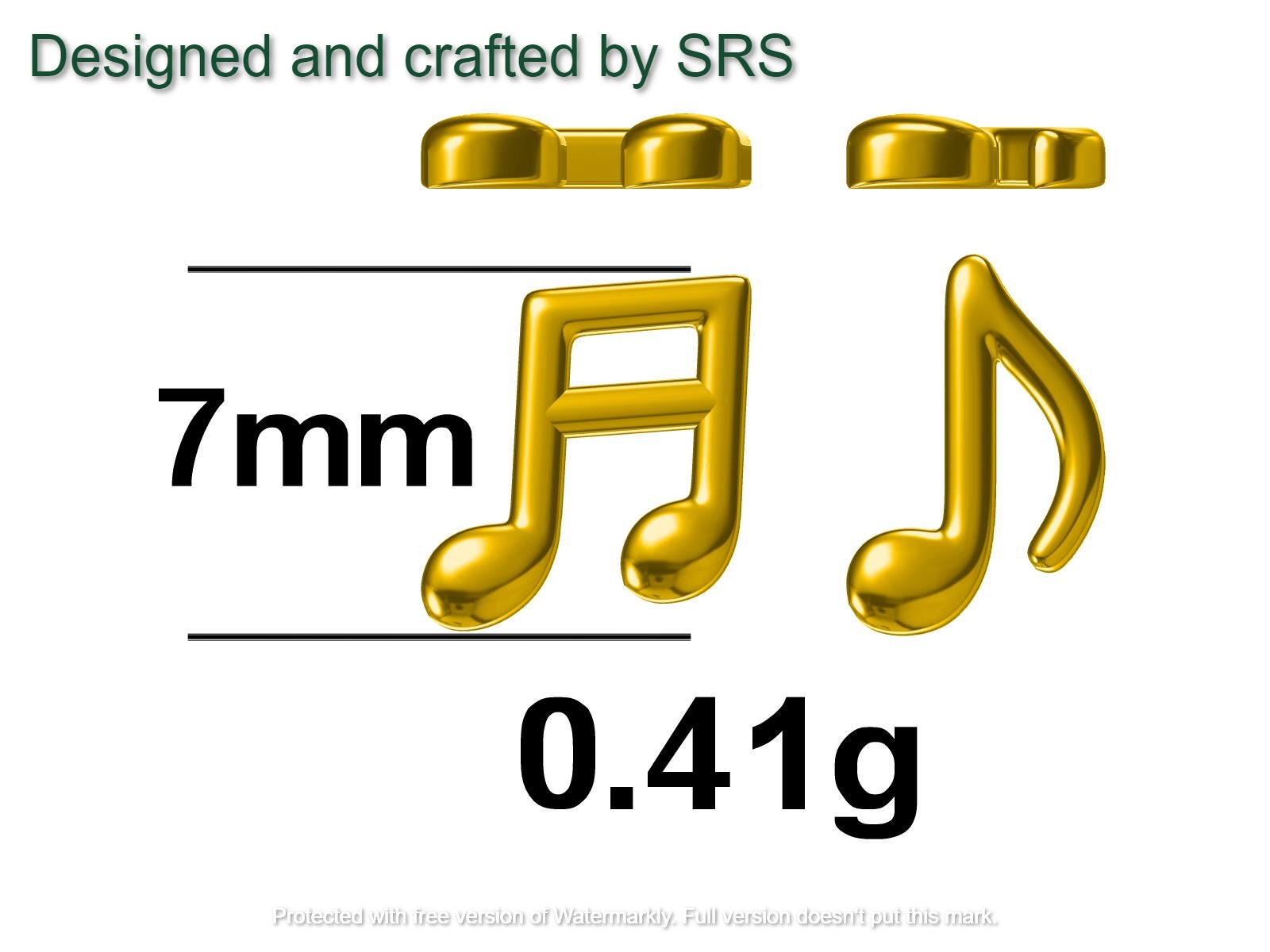 Mismatched Music Notes Stud Earrings in Sterling Silver, Music Symbol Stud Earrings, Cute Fun Earrings for Music Lover