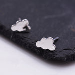 Sterling Silver Little Cloud Stud Earrings, Cute and Quirky Jewellery, Silver Lining Earrings