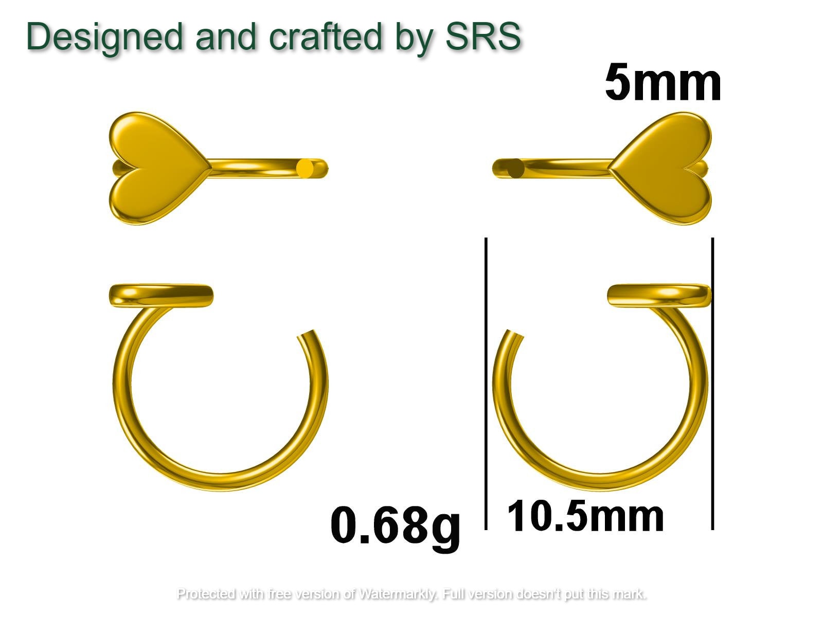 Tiny Heart Huggie Hoop Earrings in Sterling Silver, Silver, Gold or Rose Gold, Dainty Little Heart Open Threader, Threader Hoop Earrings