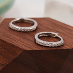 Pearl CZ Crystal Huggie Hoop Earrings in Sterling Silver, Detachable Pearl Charms, Silver or Gold, Genuine Freshwater Baroque Pearls