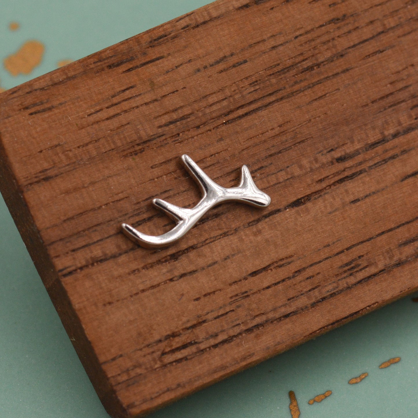 Stag Deer Antler Stud Earrings in Sterling Silver - Cute, Fun, Whimsical and Pretty Jewellery