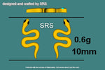Snake Screw Back Earrings in Sterling Silver - Gold or Silver - Sold as a Pair - Snake Barbel Earrings