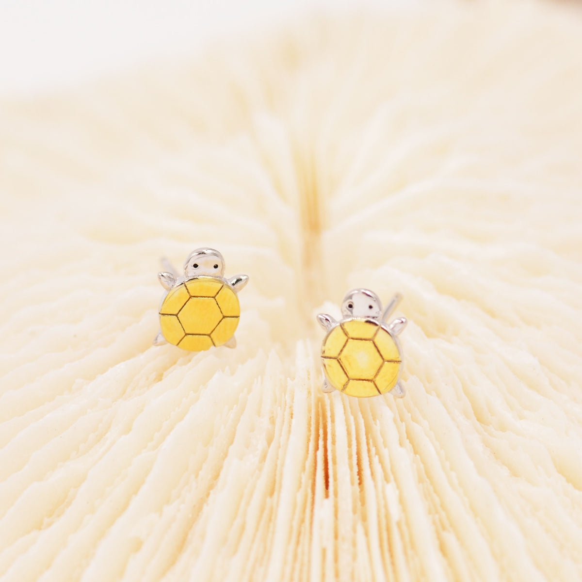 Cute Little Turtle Stud Earrings in Sterling Silver - Animal Stud Earrings - Nature Inspired - Cute, Fun, Whimsical