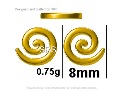 Koru Circle Spiral Stud Earrings in Sterling Silver - Infinity Swirl Earrings - New Zealand Māori Art Stud Earrings - Kiwi Circle