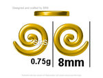 Koru Circle Spiral Stud Earrings in Sterling Silver - Infinity Swirl Earrings - New Zealand Māori Art Stud Earrings - Kiwi Circle