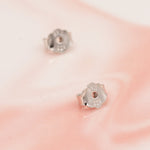 Little Planet Stud Earrings in Sterling Silver - Simulated Moonstone - Gold or Silver - - Sold as a Pair - Cute, Fun, Whimsical and Pretty