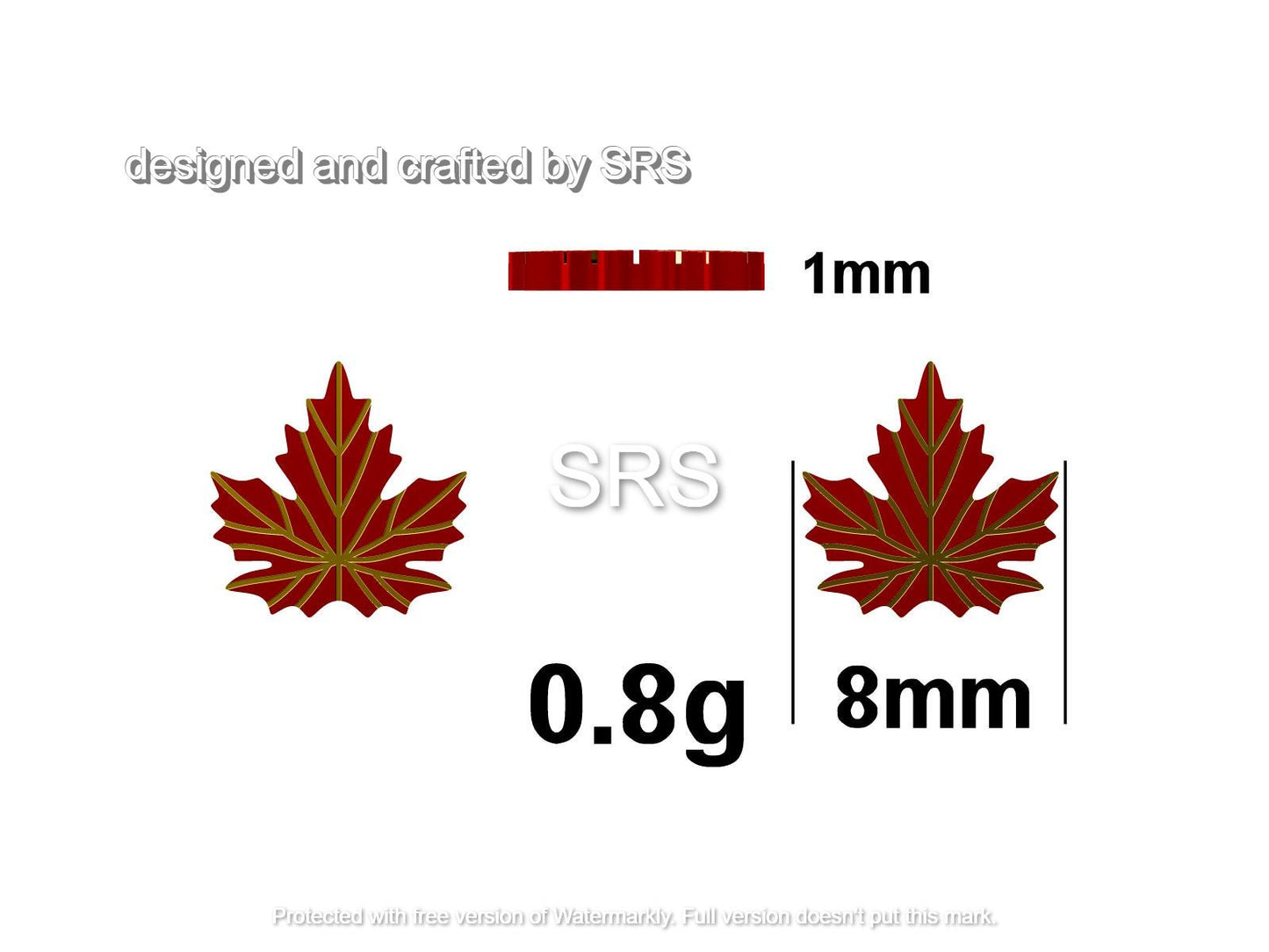 Maple Leaf Stud Earrings in Sterling Silver - Detailed Leaf Earrings - Nature Inspired Flower Earrings -Leaf Earrings, Fun, Whimsical