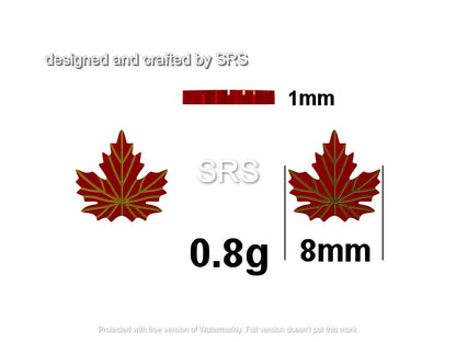 Maple Leaf Stud Earrings in Sterling Silver - Detailed Leaf Earrings - Nature Inspired Flower Earrings -Leaf Earrings, Fun, Whimsical
