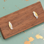 Penguin Stud Earrings in Sterling Silver - Small Pair of Penguin Bird Earrings - Gold and Silver Two Tone Plating - Cute Animal Stud