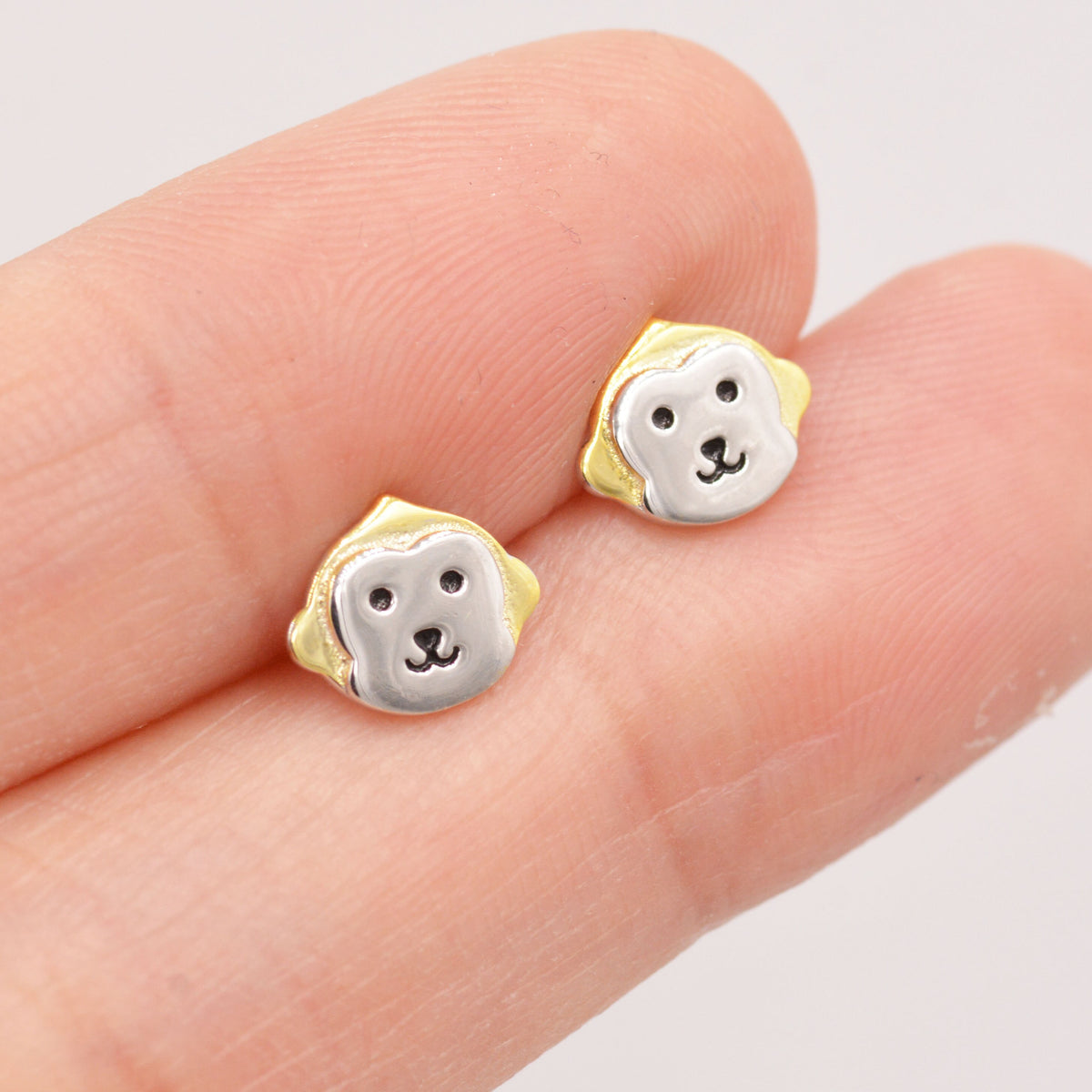 Monkey Head Stud Earrings