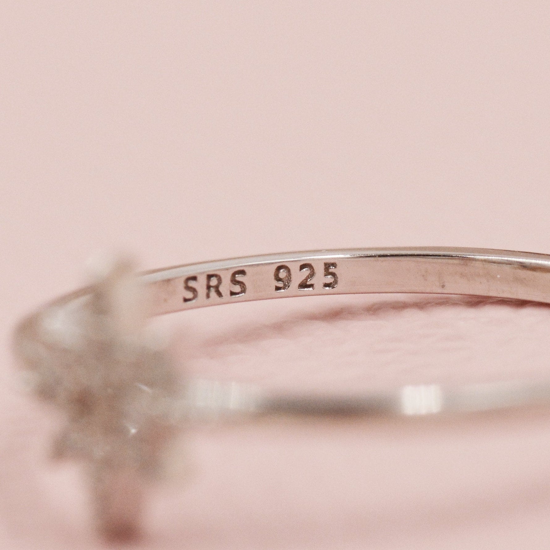 Sterling Silver Starburst Ring - Dainty Star Ring - Stacking Ring