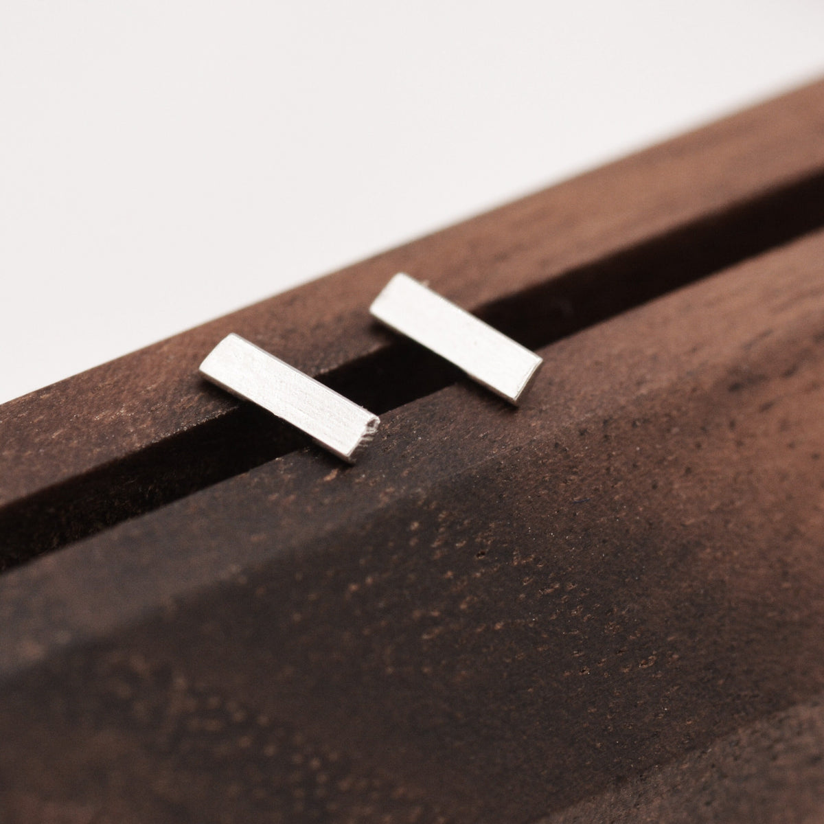 Tiny Bar Stud Earrings