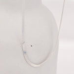 Flat Chain Necklace in Sterling Silver, Flat Chain Choker Necklace, Collar Necklace, Simple Plain Chain