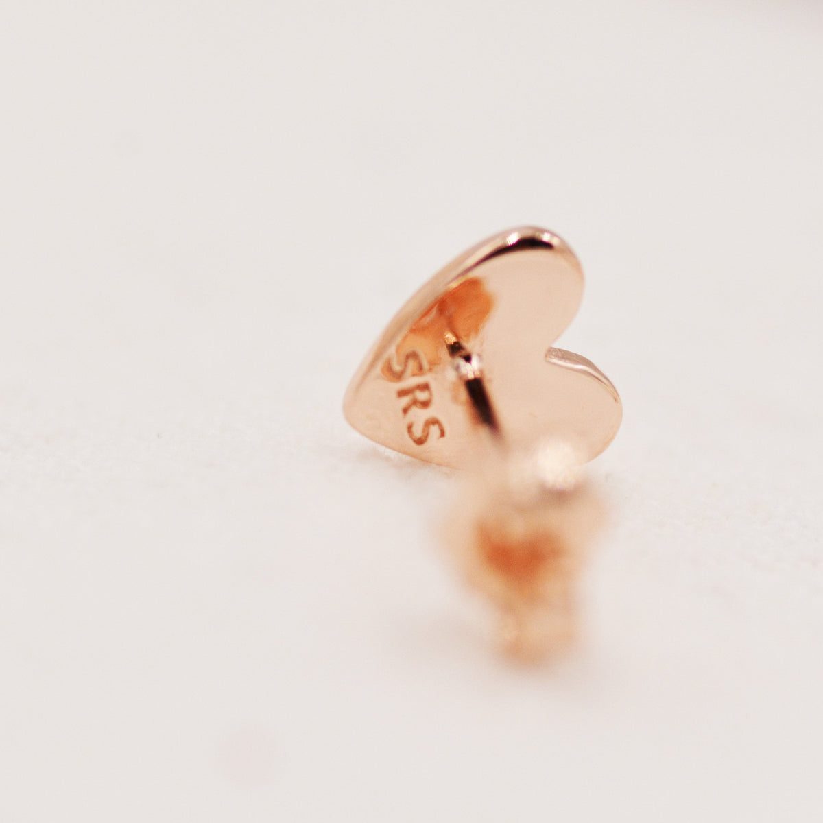 Sterling Silver Heart Earrings, Silver, Gold or Rose Gold, Petite Long Heart Stud Earrings, Tiny Heart Stud