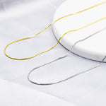 Plain Snake Chain Choker Necklace