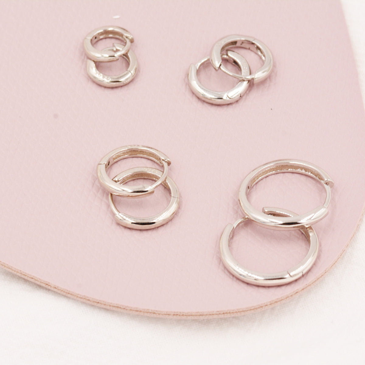 Minimalist Huggie Hoop Earrings in Sterling Silver, 6mm to 18mm Hoops, Various Sizes, Skinny Hoops, Silver or Gold, Simple Hoop Earrings