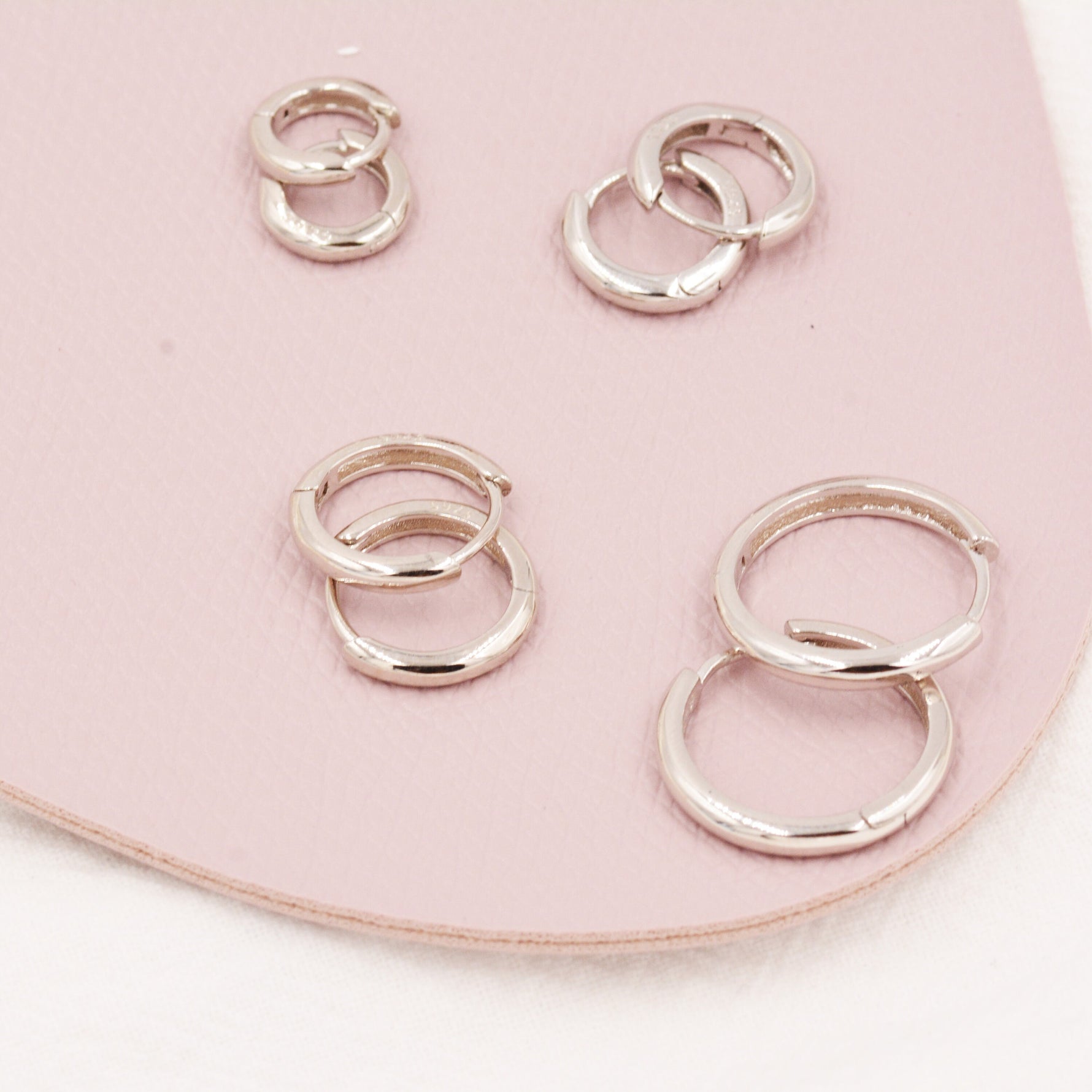 Minimalist Huggie Hoop Earrings in Sterling Silver, 6mm to 18mm Hoops, Various Sizes, Skinny Hoops, Silver or Gold, Simple Hoop Earrings