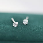 April Birthstone CZ Stud Earrings