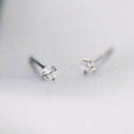 April Birthstone CZ Stud Earrings