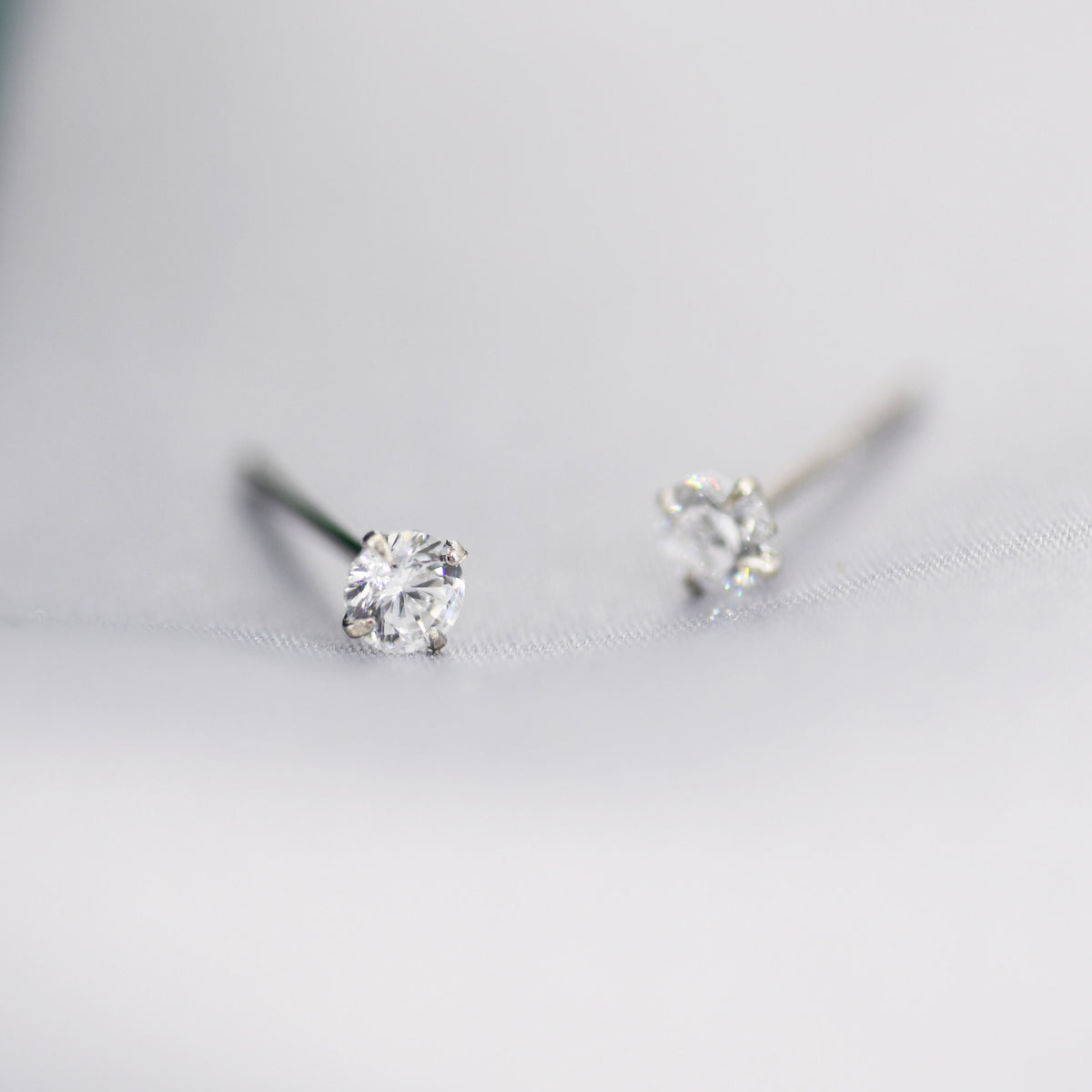 April Birthstone CZ Stud Earrings