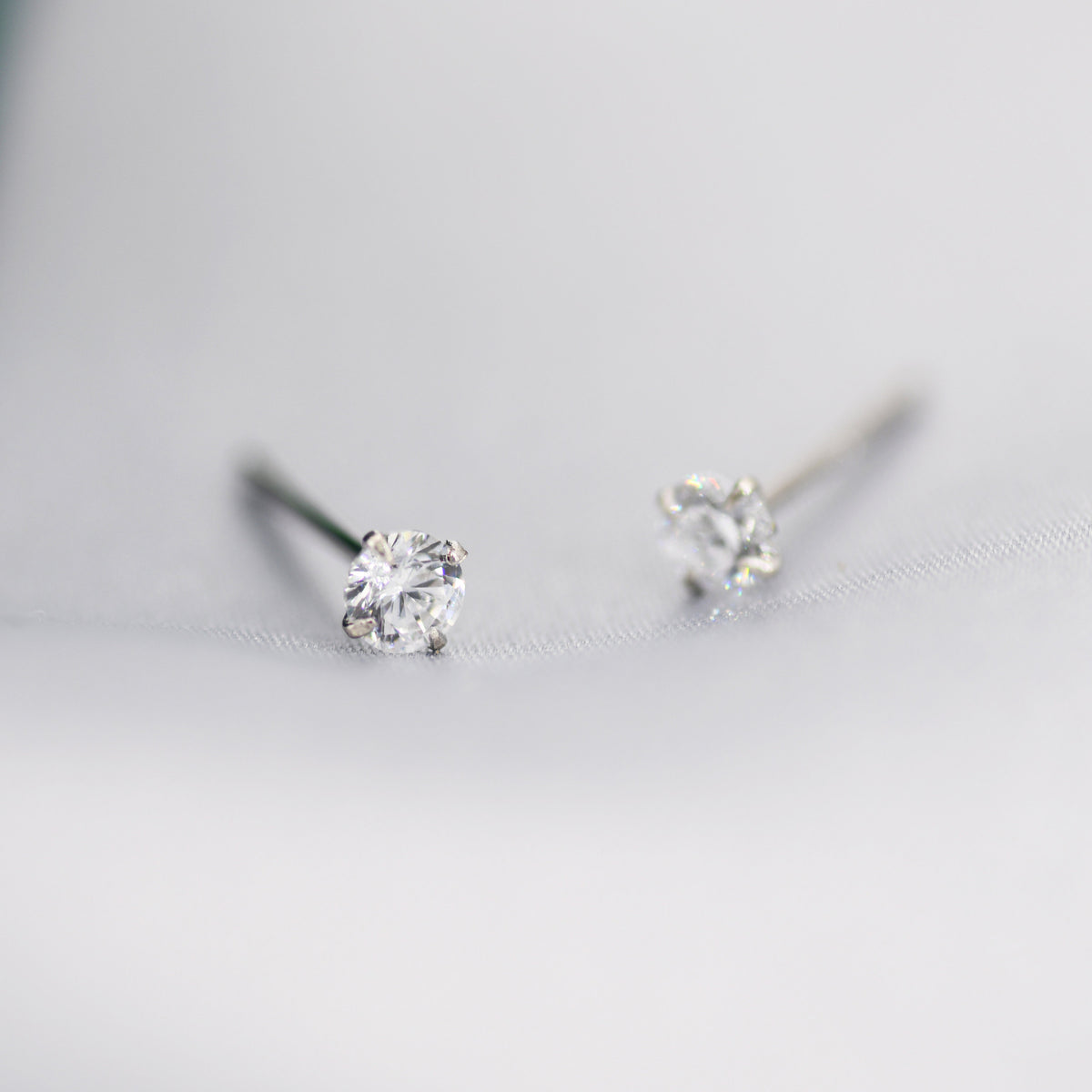 April Birthstone CZ Stud Earrings