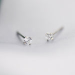 April Birthstone CZ Stud Earrings