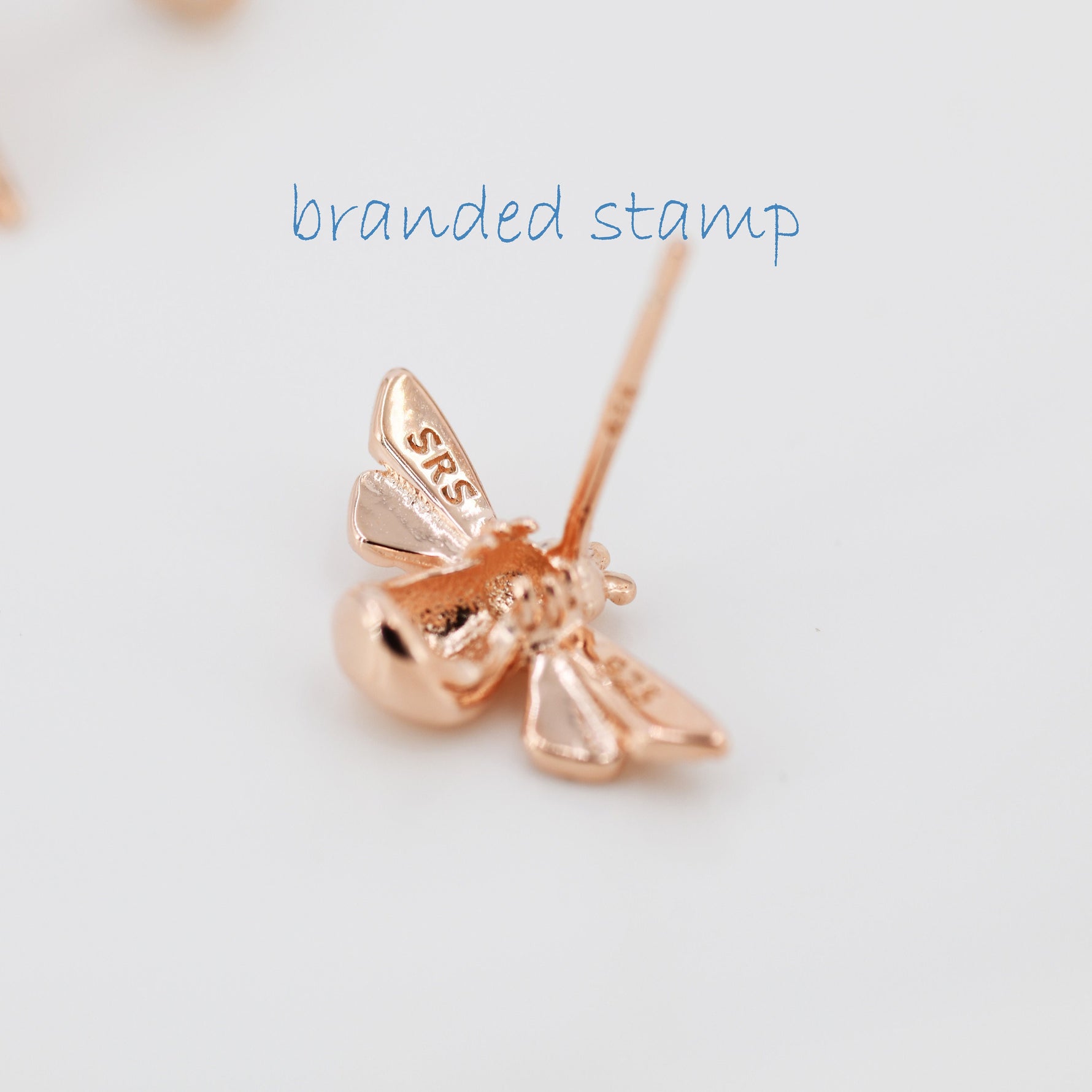 Bumble Bee Stud Earrings in Sterling Silver, Silver, Gold or Rose Gold, Two Tone Bee Earrings, Nature Inspired.