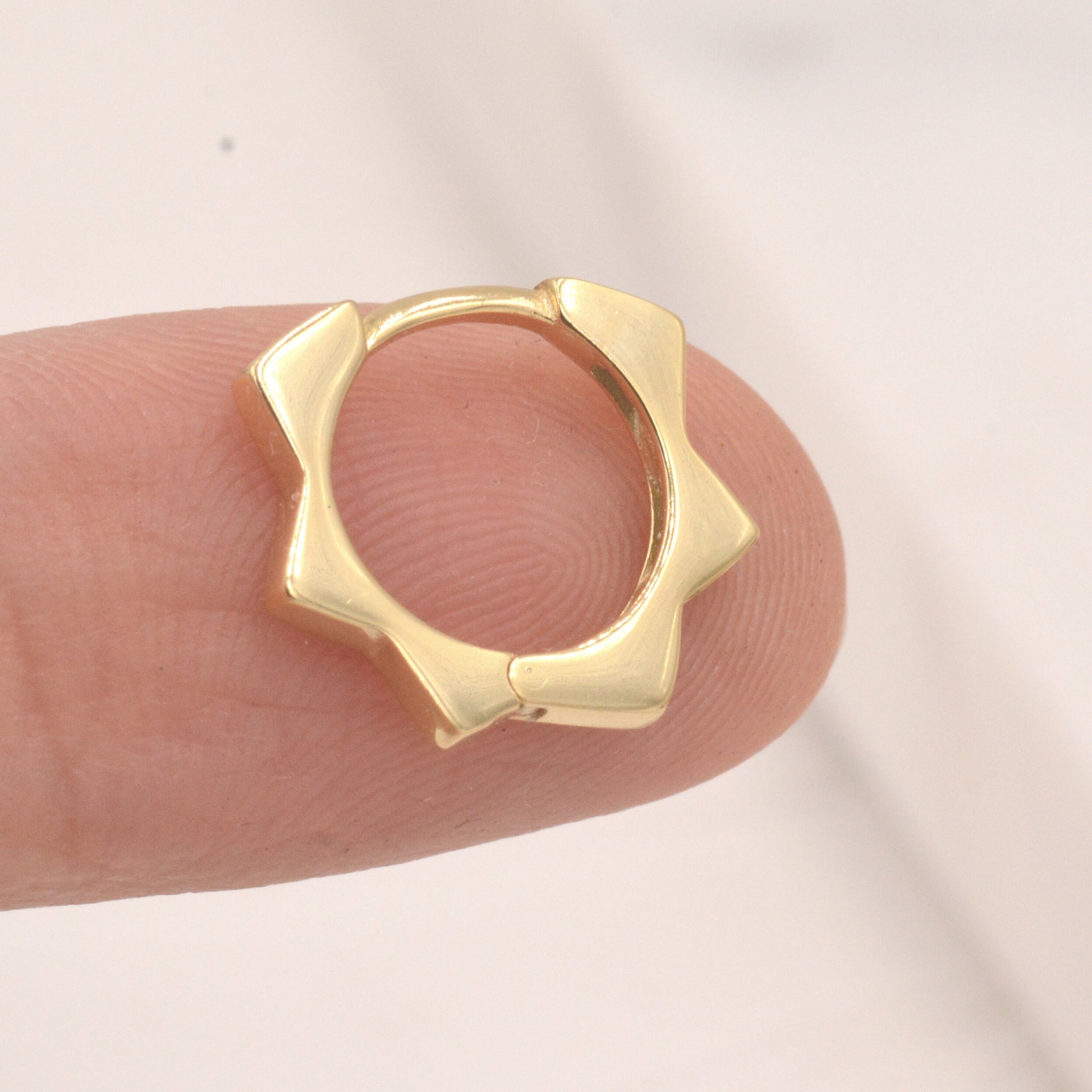 CZ Amethyst Flower Huggie Hoops, CZ Hoop Earrings, Crystal Sunburst Huggie Earrings, Purple Crystal Hoop Earrings, February Birthstone