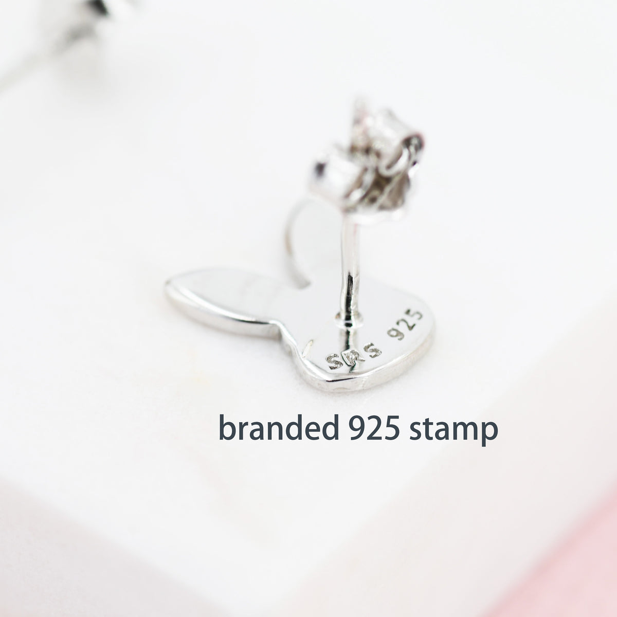 Cute Bunny Head Earrings in Sterling Silver, Silver and Rose Gold, Rabbit Stud Earrings, Rabbit Head Earrings, Animal Earrings