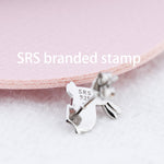 Sterling Silver Rabbit Earrings in Sterling Silver, Bunny Rabbit Stud Earrings, Hare Earrings, Animal Earrings