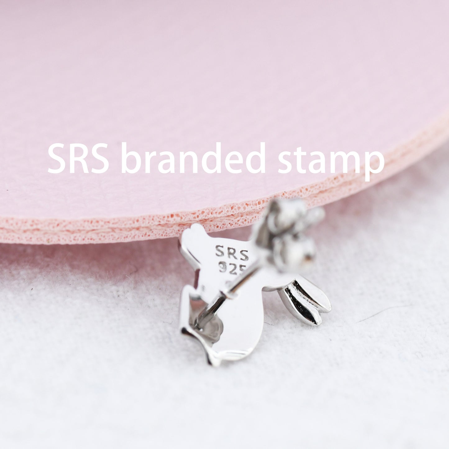 Sterling Silver Rabbit Earrings in Sterling Silver, Bunny Rabbit Stud Earrings,  Hare Earrings, Animal Earrings