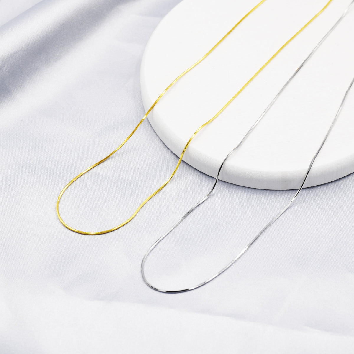 Plain Snake Chain Choker Necklace