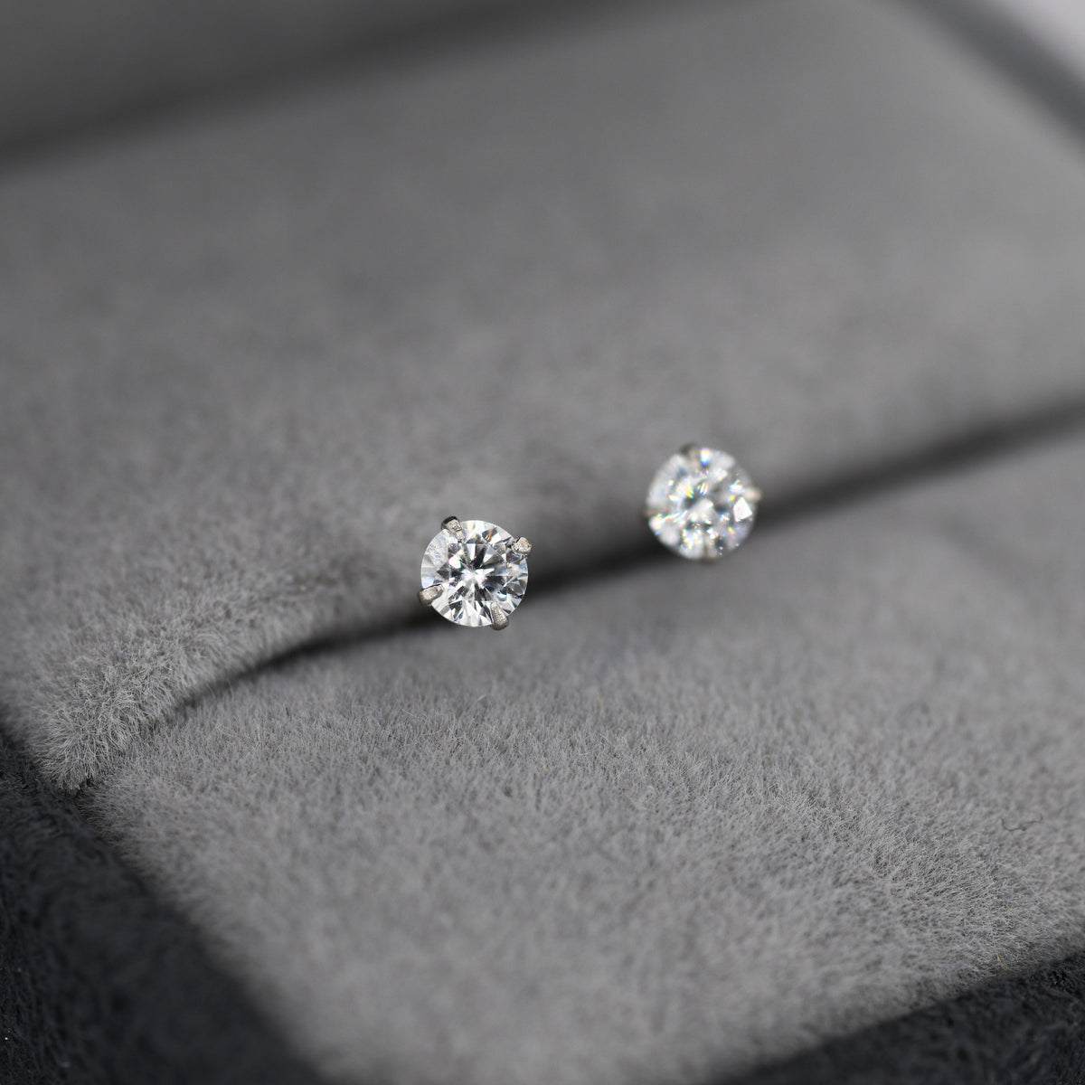 April Birthstone CZ Stud Earrings