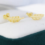 Sterling Silver Dainty Little Feather Stud Earrings - Silver or Gold, Cute, Fun, Whimsical and Pretty Jewellery