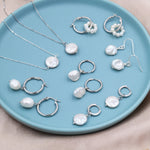 Genuine Baroque Pearl Dangle Earrings in Sterling Silver, Keshi Pearl Earrings, Natural Freshwater Pearls, Silver or Gold