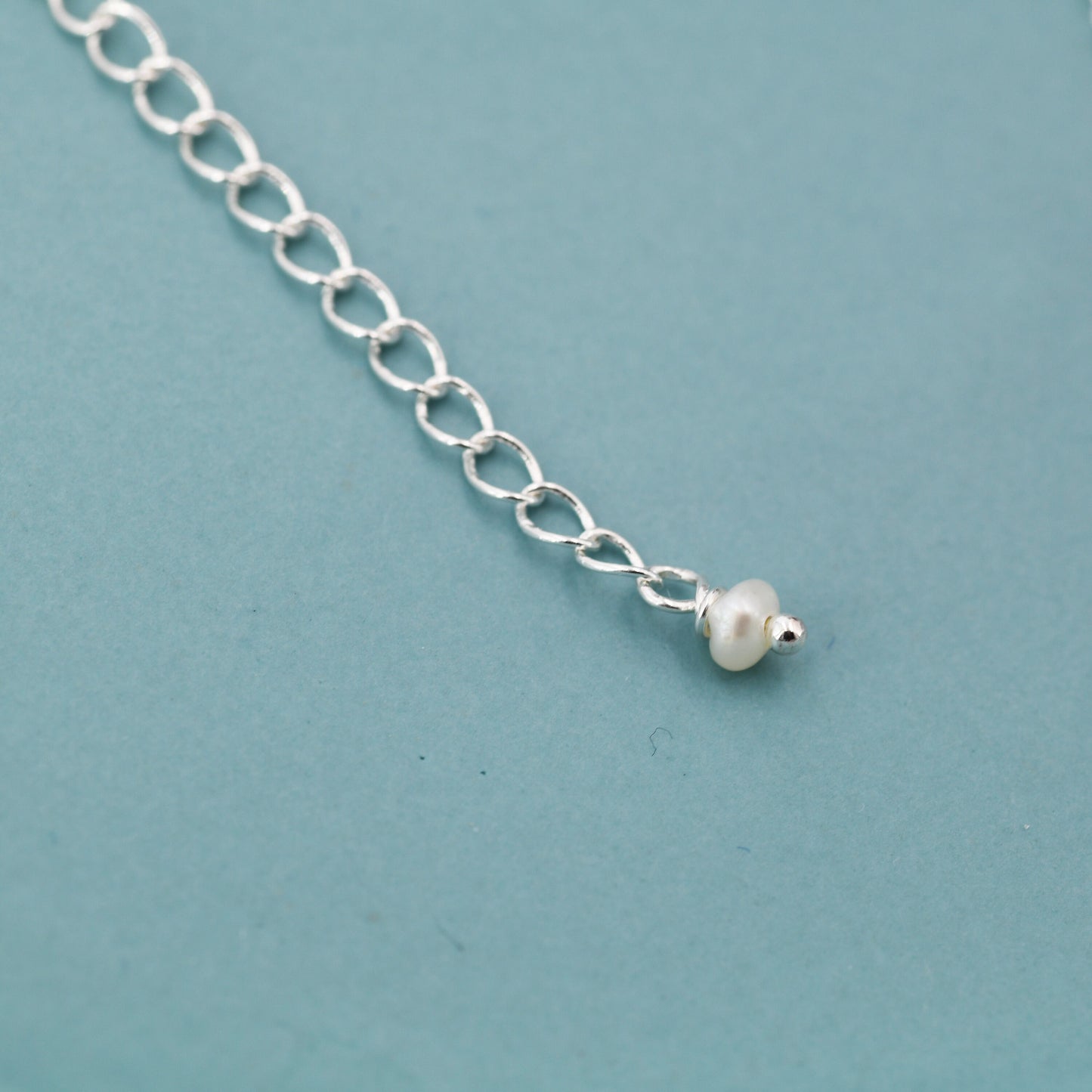 Coin Baroque Pearl Necklace in Sterling Silver, Keshi Pearl Necklace, Natural Freshwater Pearl Necklace